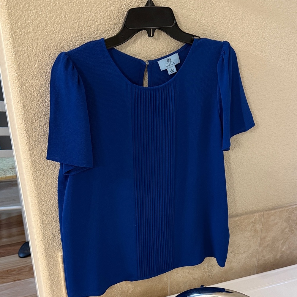 CeCe Royal Blue Blouse